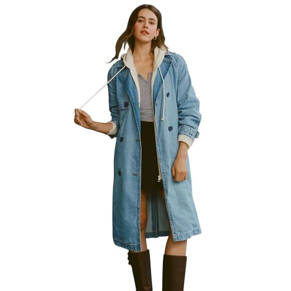American eagle Jackets & Blazers - American Eagle Denim trench coat XL